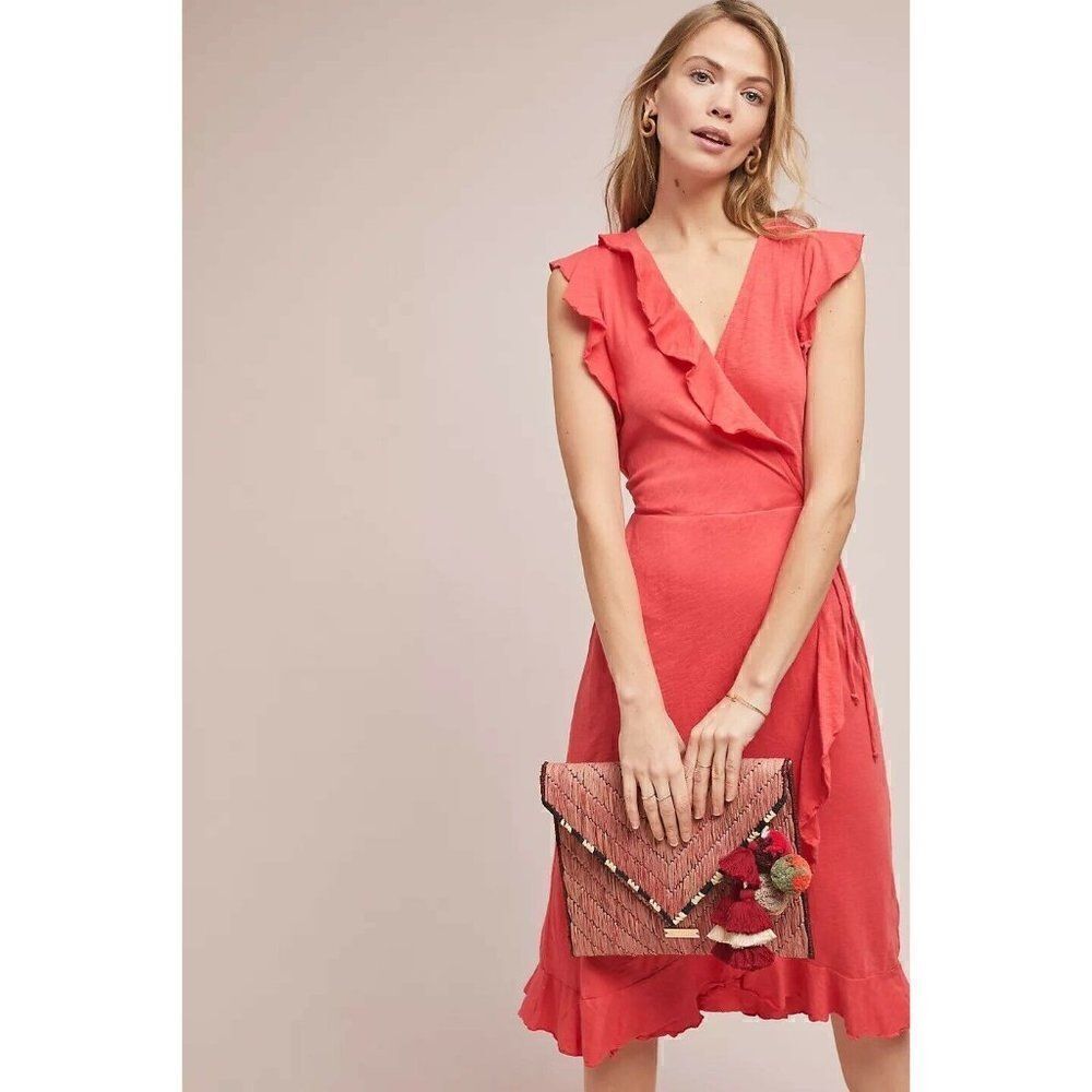 NWT ANTHROPOLOGIE X VELVET GRAHAM & SPENCER Sz XS COROLLA WRAP DRESS